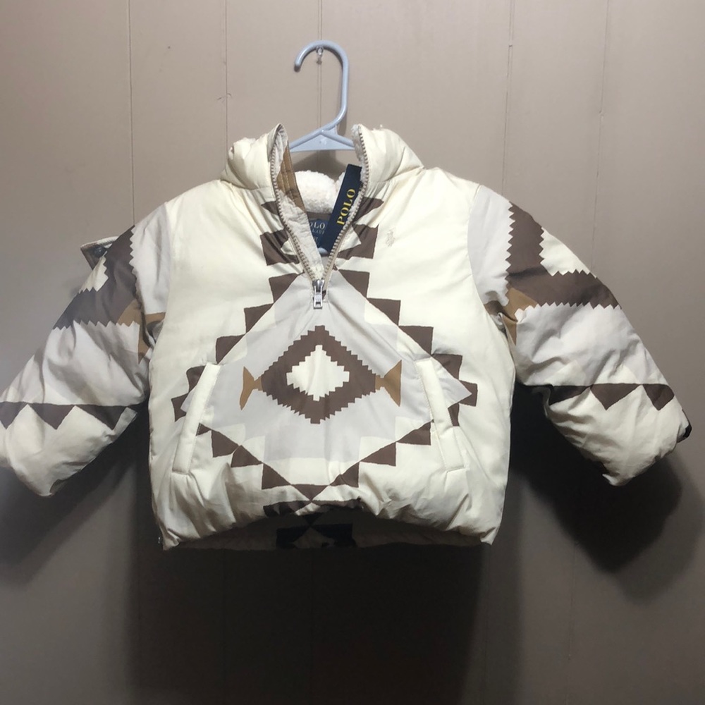 3T toddler polo puffer jacket NWT